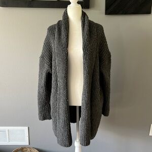 J.Crew Open Front Wool Blend Cardigan Gray